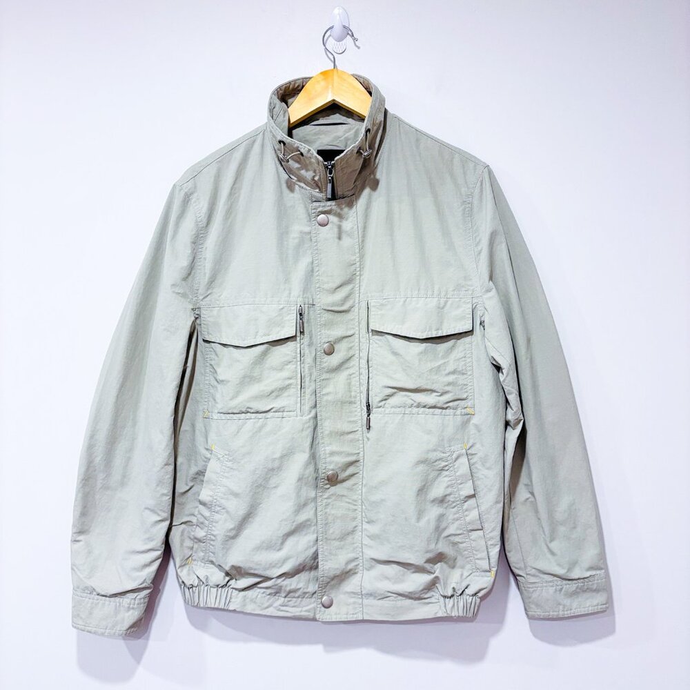 ORVIETO Beige Windbreaker Jacket Nylon Cotton |‎ Small
